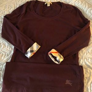 Authentic Burberry Long Sleeve Top